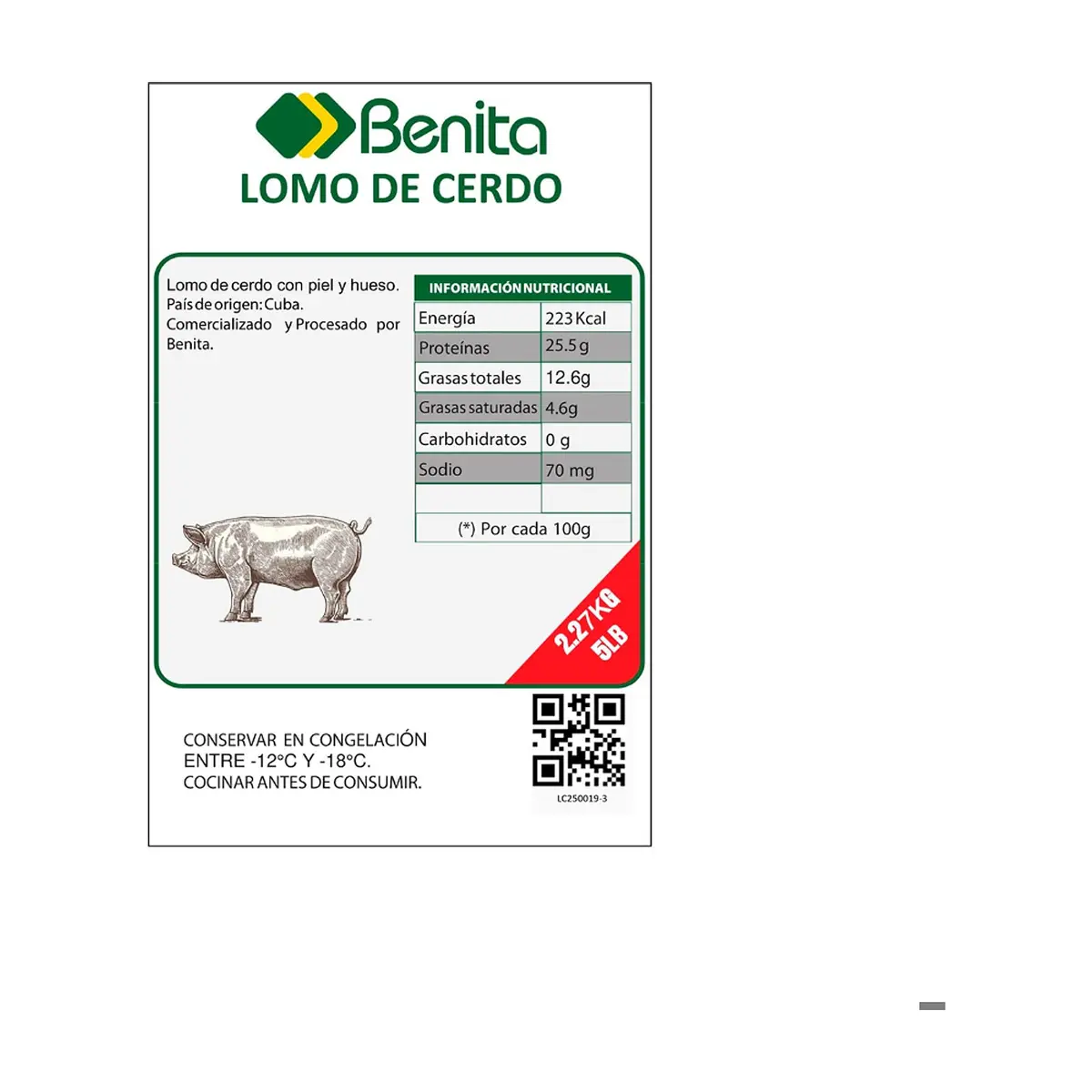 Lomo de cerdo Benita (2.27 kg / 5 lb) - Miniatura 4