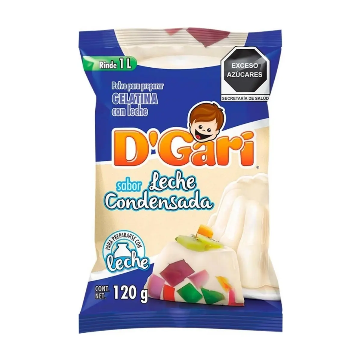 Gelatina de sabor leche condensada D'Gari (120 g / 4.23 oz)