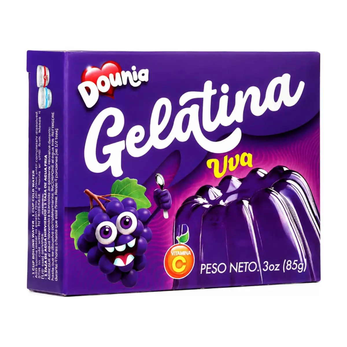 Gelatina con sabor a uva Dounia (85 g / 3 oz) - Imagen 1