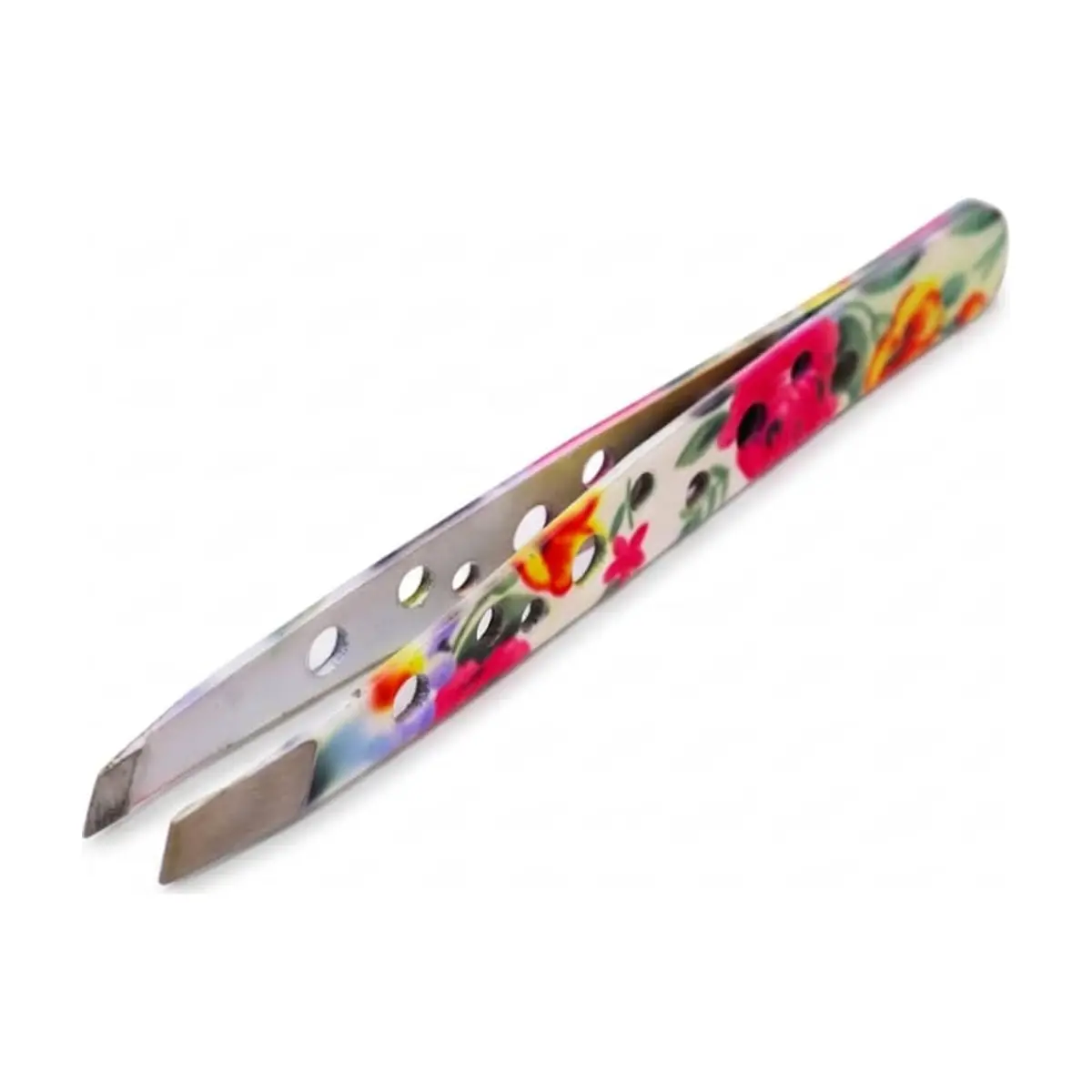 Pinza para cejas - acero inoxidable con diseño estampado y agujeros Beauty Tools - Miniatura 2