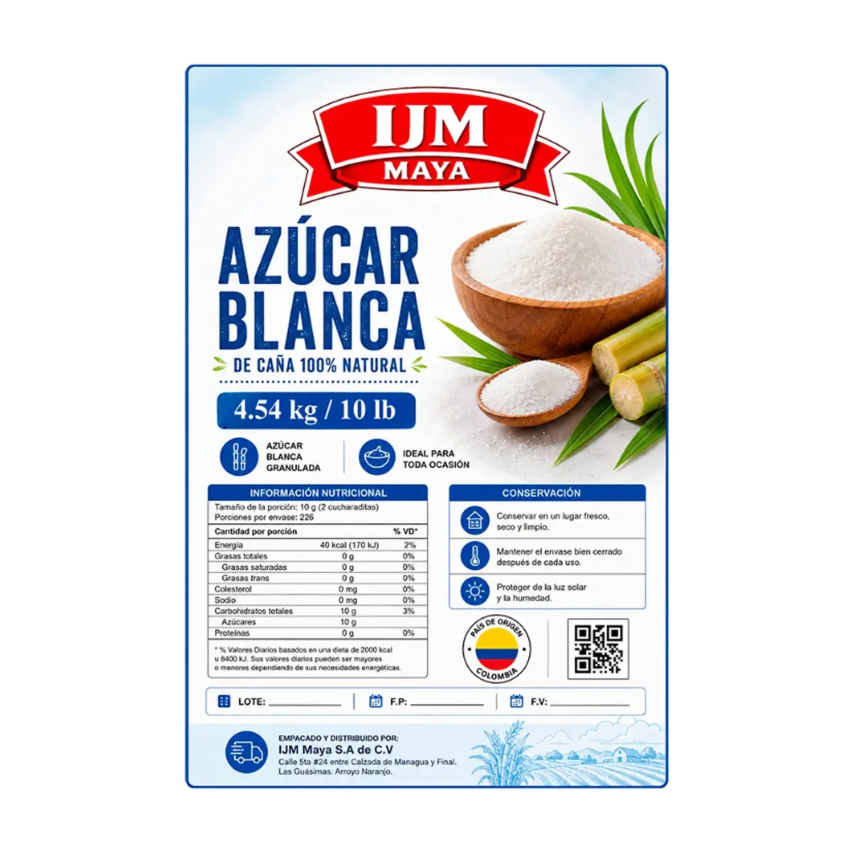 Azúcar blanca IJM Maya (4.54 kg / 10 lb) - Thumbnail 6