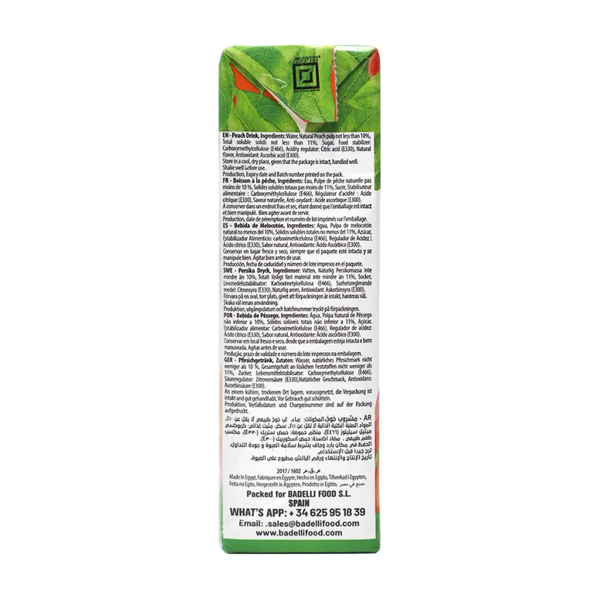 Jugo de melocotón Badelli (200 ml) - Miniatura 2