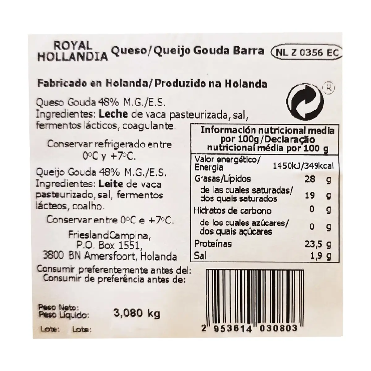 Queso gouda Royal Hollandia (3 kg / 6.6 lb) - Thumbnail 3