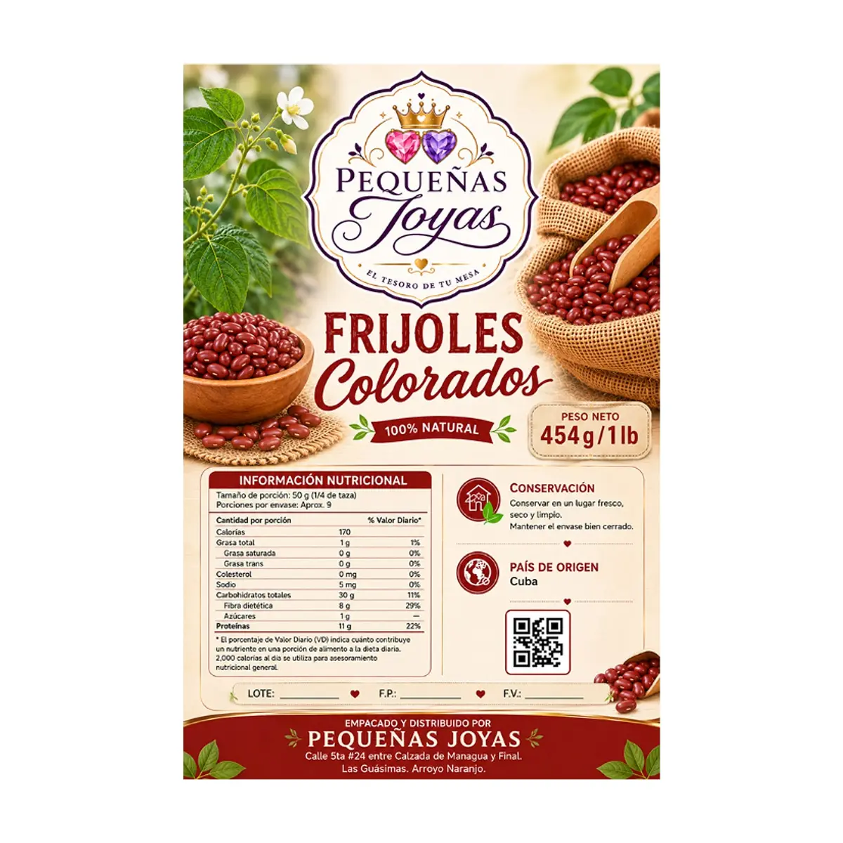 Frijoles colorados Pequeñas Joyas (454 g / 1 lb) - Thumbnail 2