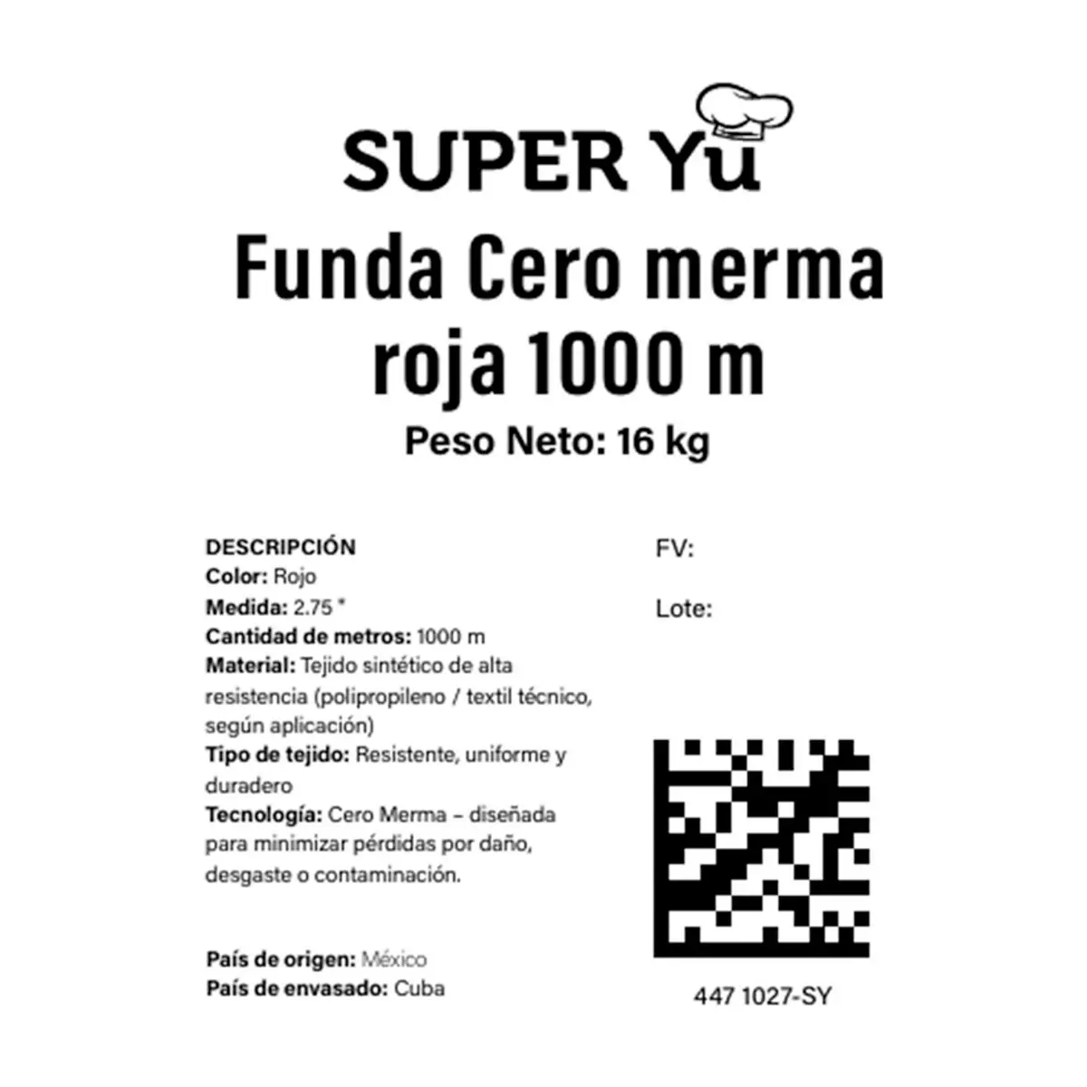 Funda roja Cero merma 2.75 " CAL 45 mm Super Yu (1000 m) - Thumbnail 3