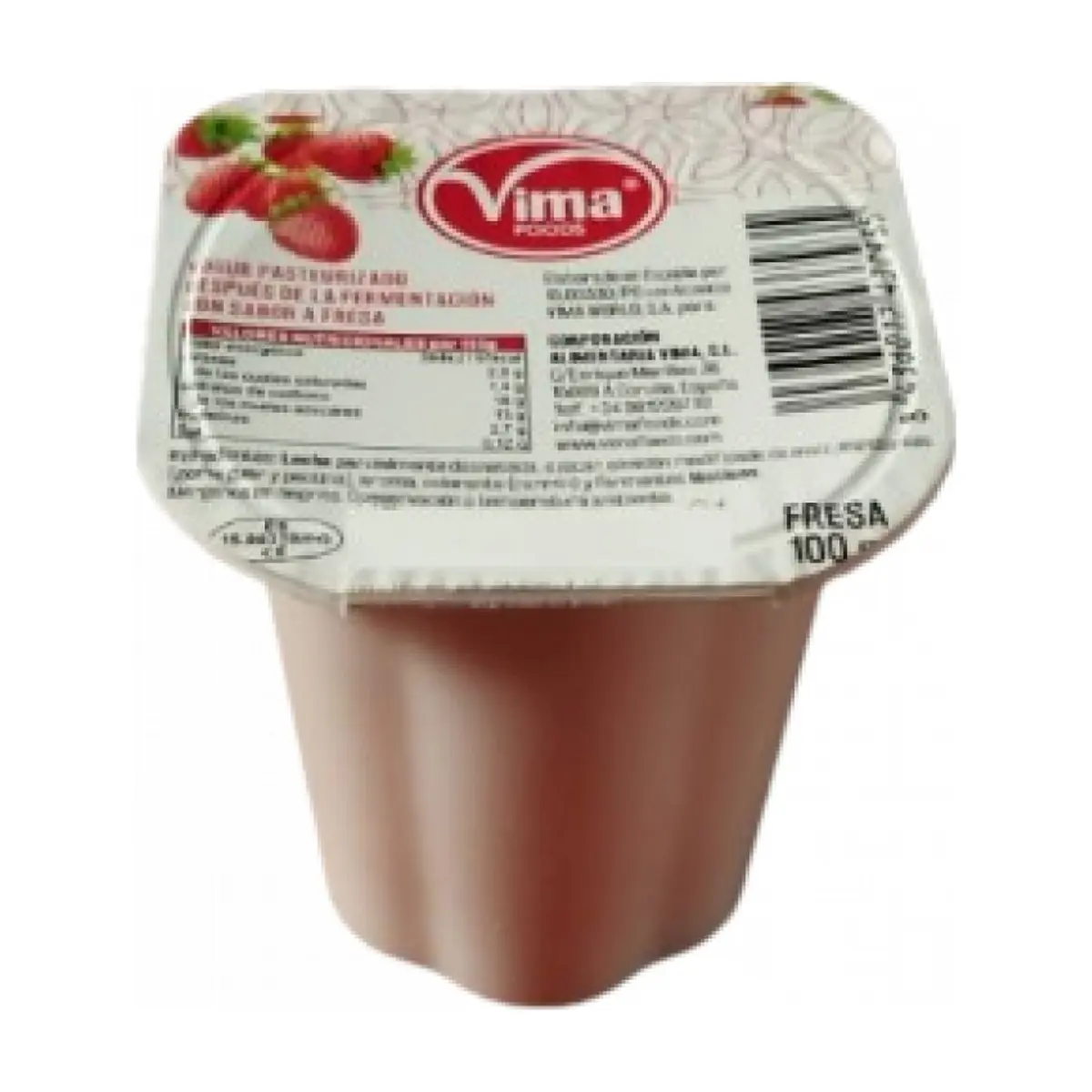 Yogurt pasteurizado de fresa azucarado Vima Foods (400 g / 14.11 oz) - Miniatura 2