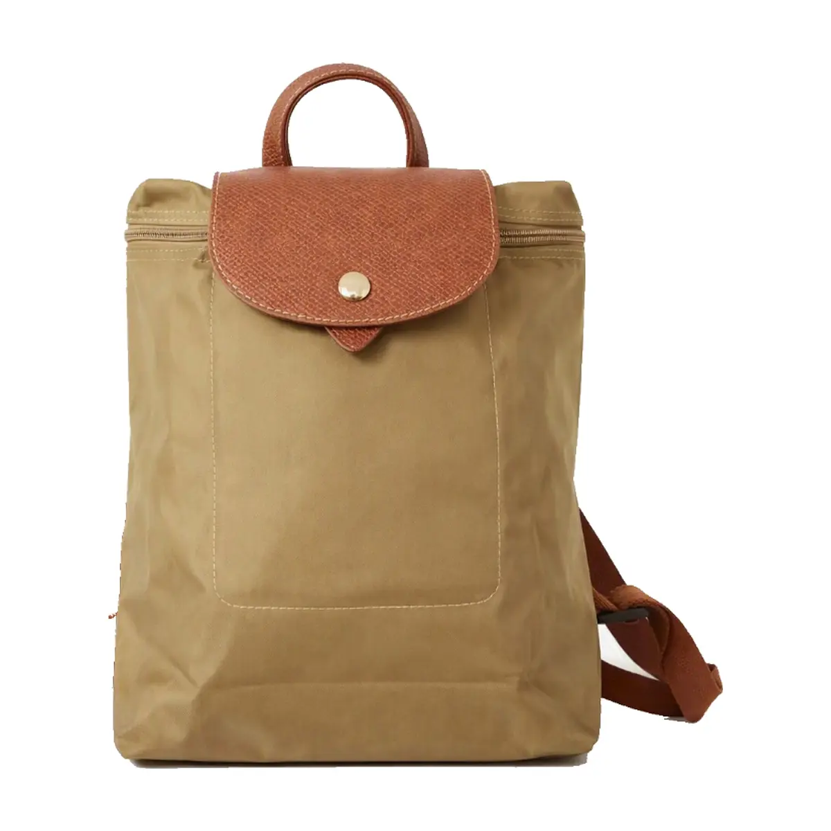 Mochila convertible de nailon soil con detalles en camel Isabella (1 U)
