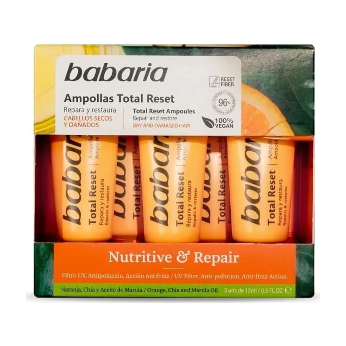 Ampollas Total Reset Nutritive & Repair (5u x 15ml) BABARIA - Imagen 1