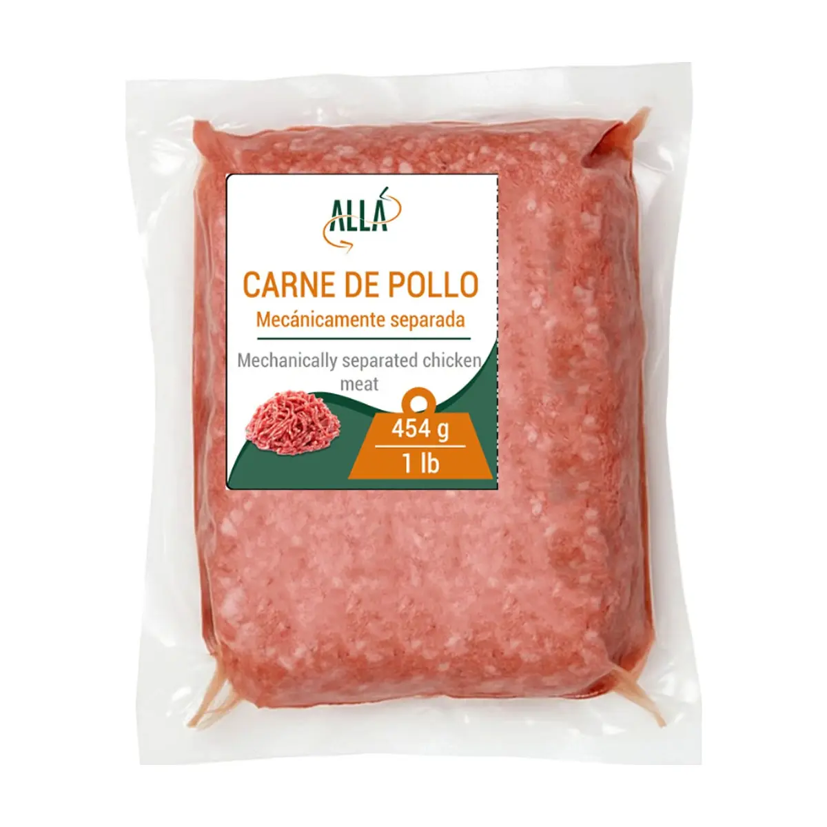 Carne de pollo mecánicamente separada ALLÁ (454 g / 1 lb)
