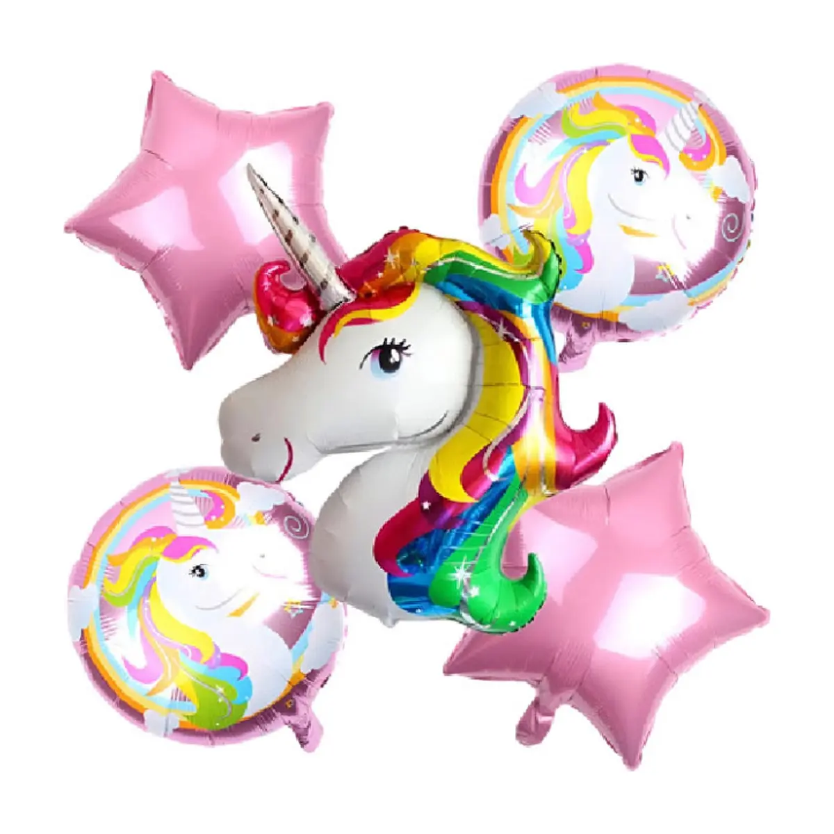 Set de globos con temática de unicornio (5 U) - Thumbnail 4