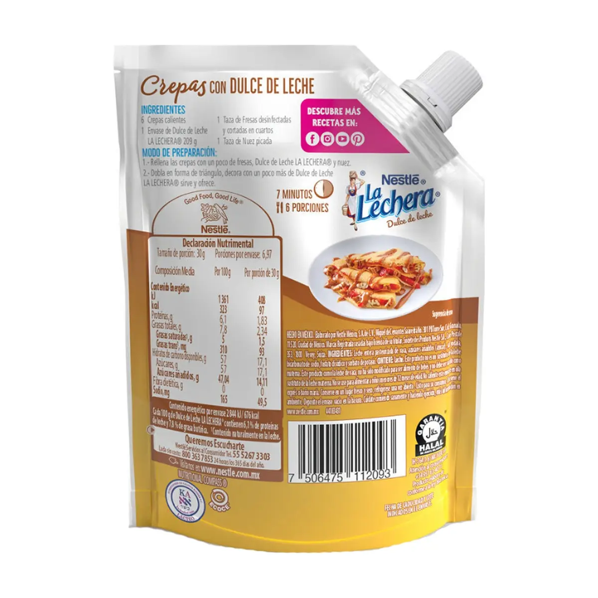 Dulce de leche pasteurizado Nestlé (209 g / 7.38 oz) - Thumbnail 2