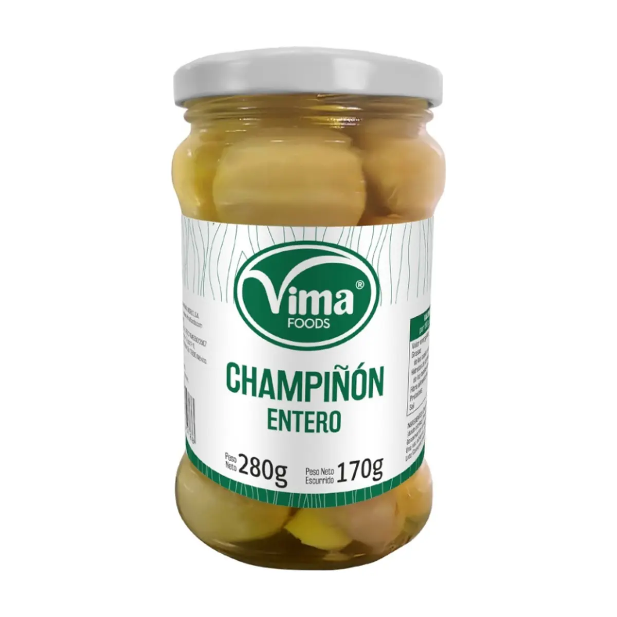 Champiñon entero Vima Foods (280 g / 9.87 oz)