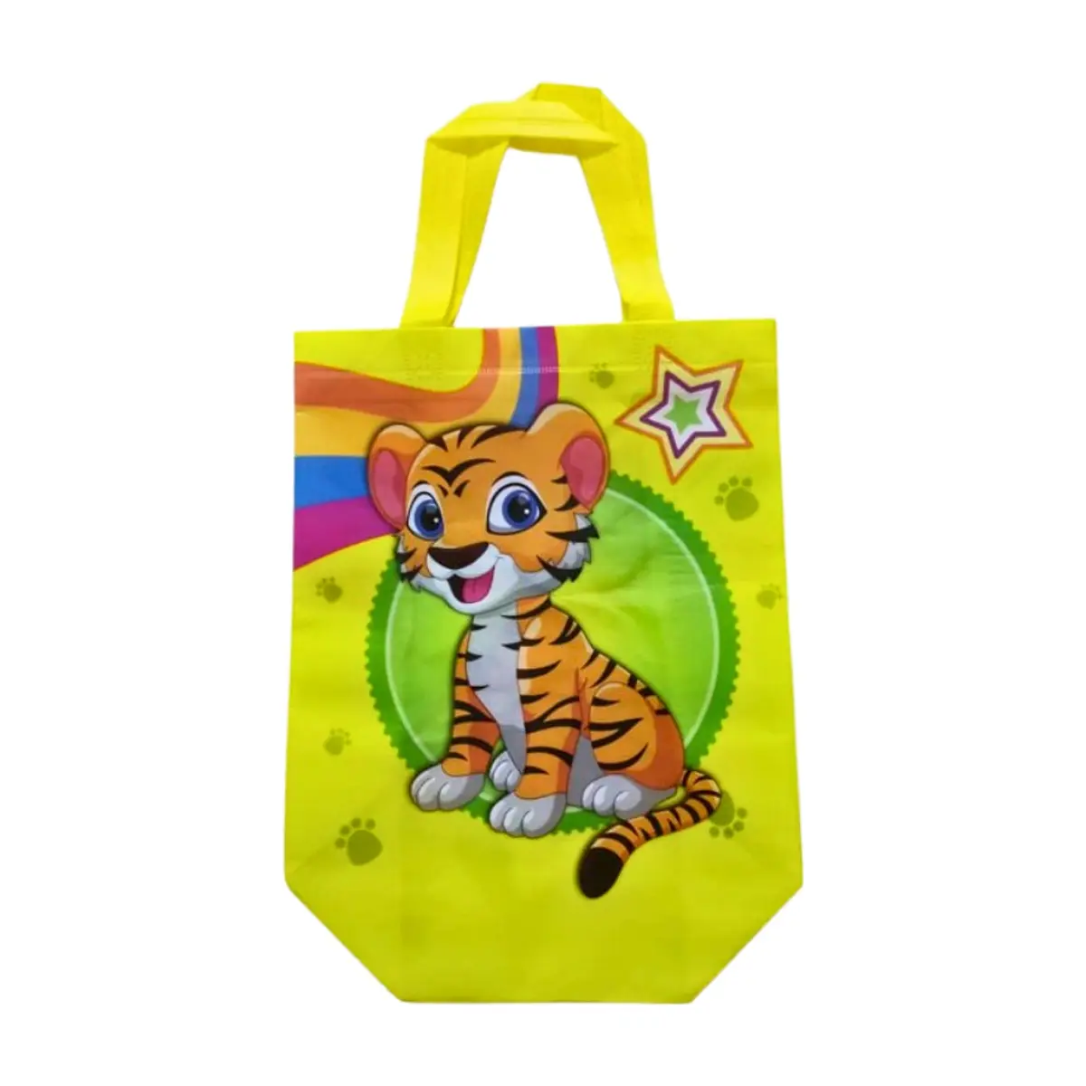 Bolsa de regalo amarilla con diseño de tigre Gutza