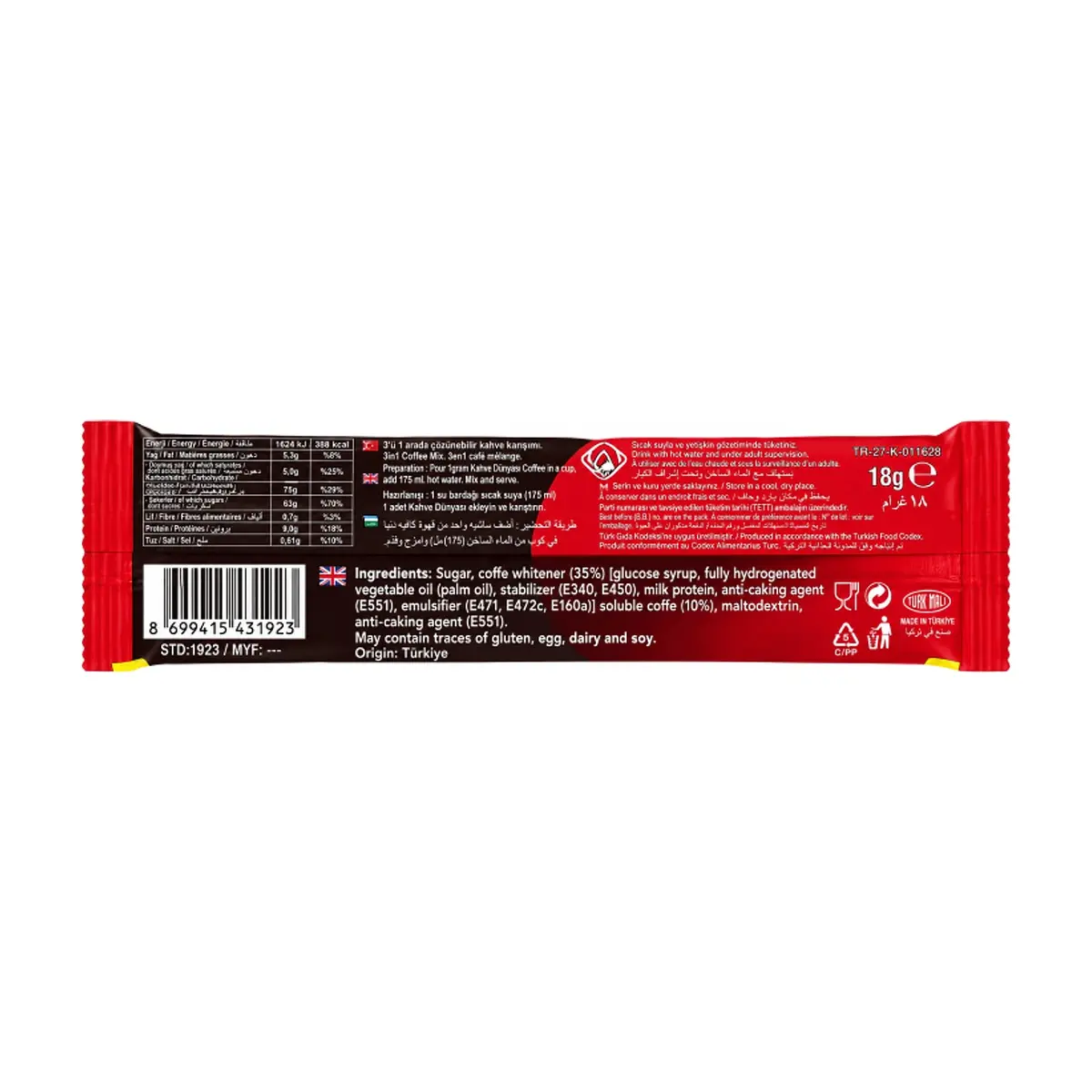 Café instantáneo 3 en 1 Mahbuba (18 g) - Miniatura 2