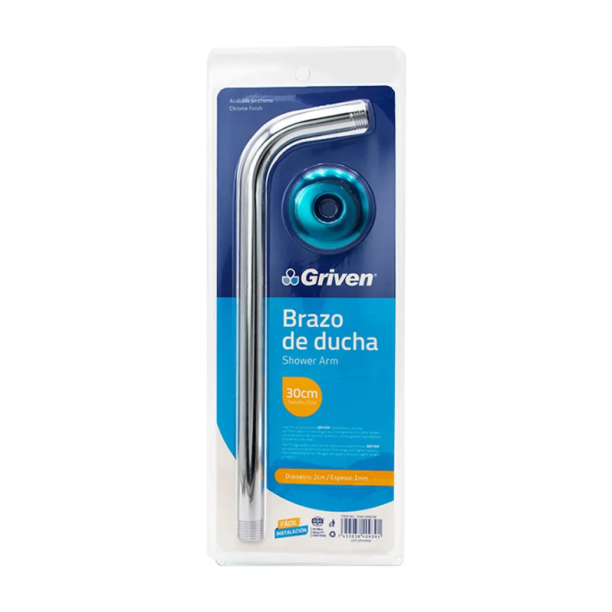 Brazo para ducha - regadera 30 cm Griven - Thumbnail 3