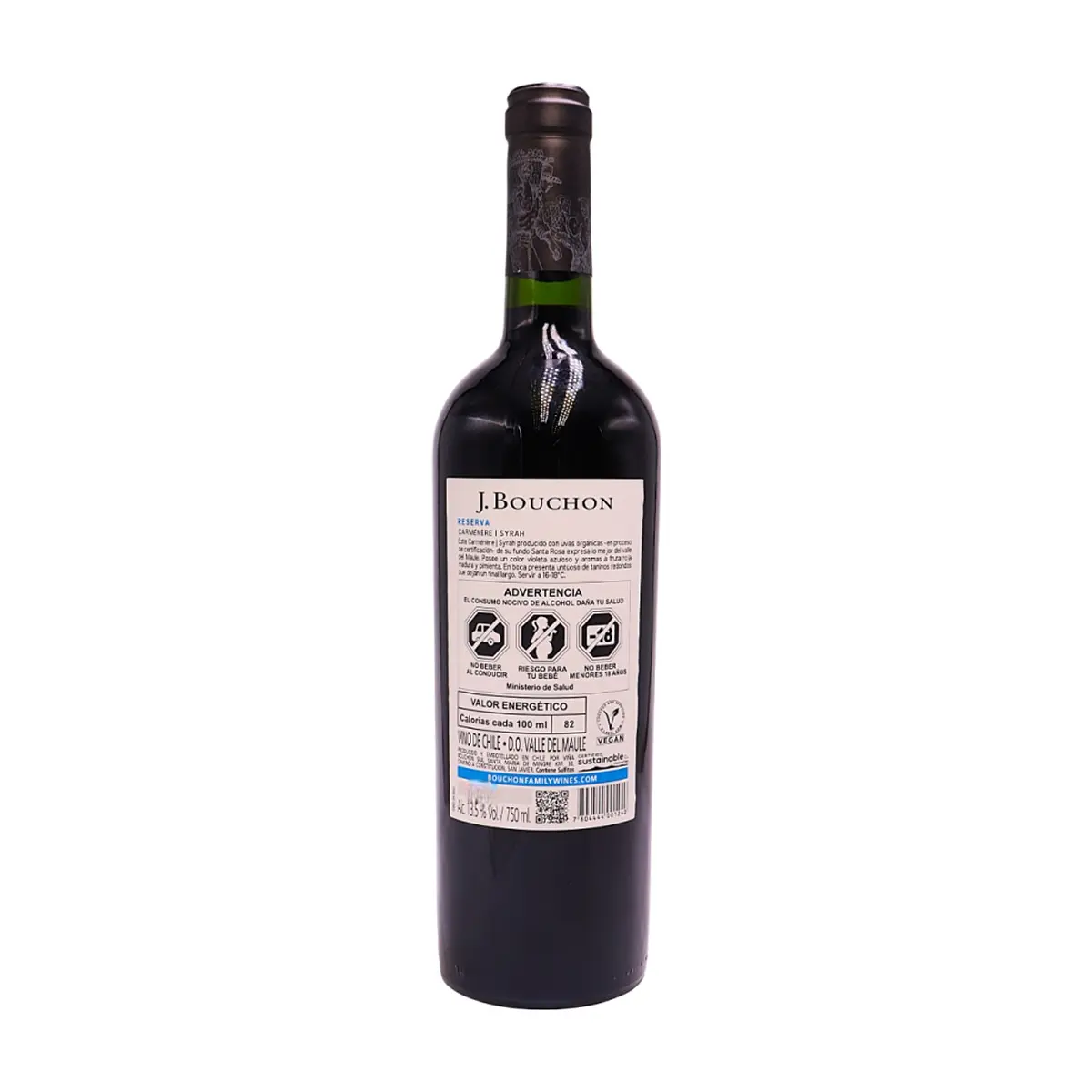 Vino tinto Reserva Carménère - Syrah J. Bouchon (750 ml) - Thumbnail 3