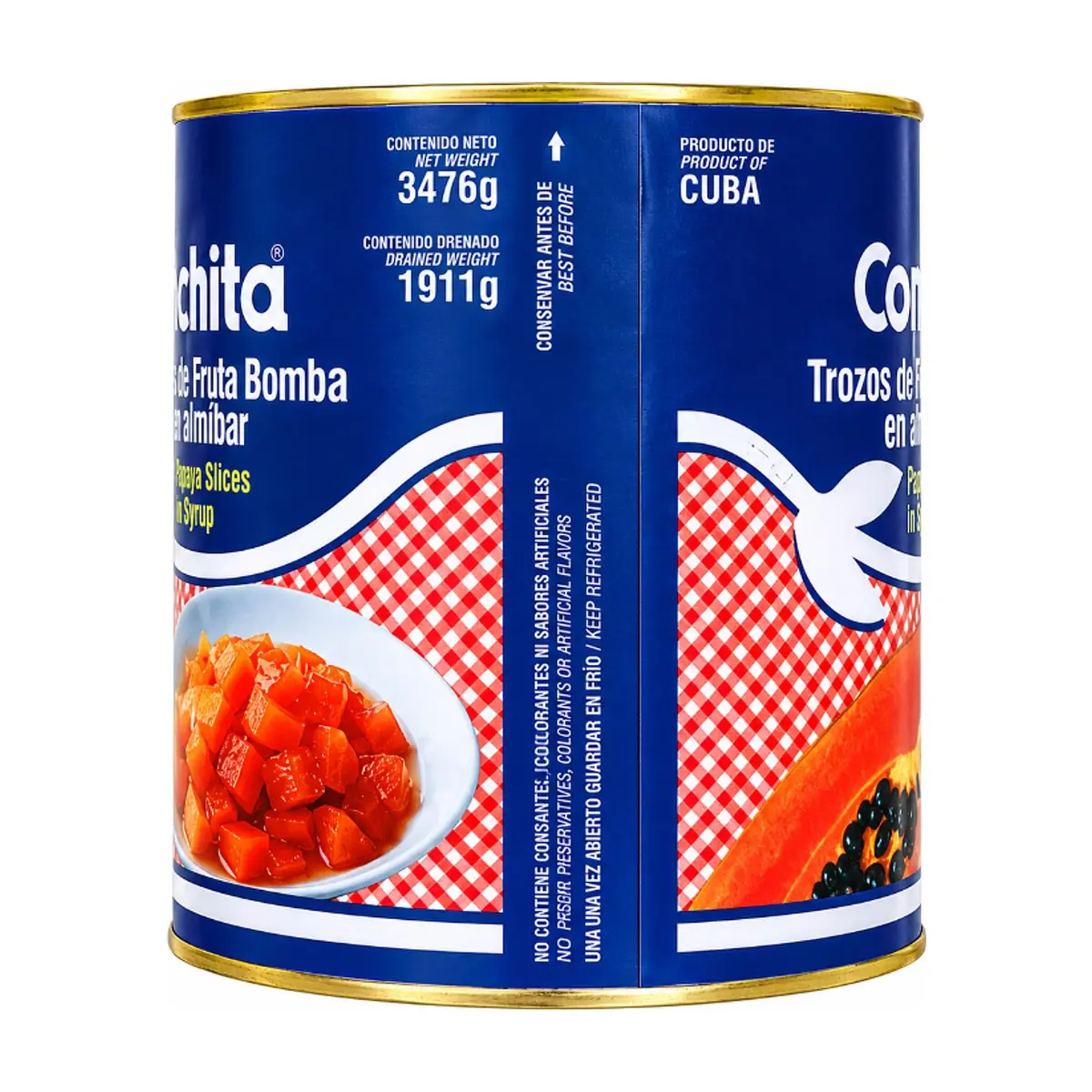 Trozos de fruta bomba en almíbar Conchita (2 x 3.47 kg / 7.66 lb) - Thumbnail 2