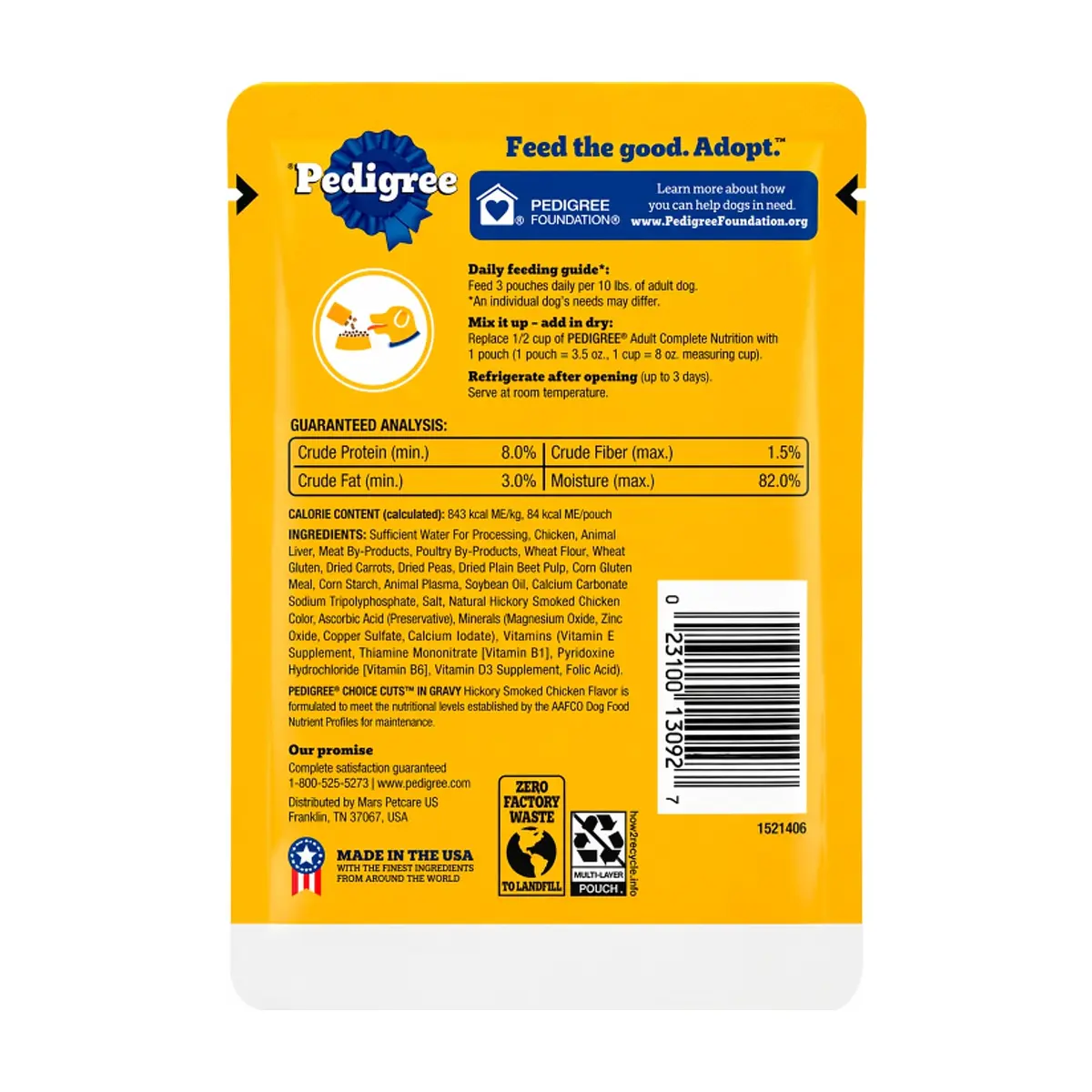 Alimento para perros cortes selectos en salsa sabor pollo ahumado nogal Pedigree (100 g / 3.5 oz) - Thumbnail 2