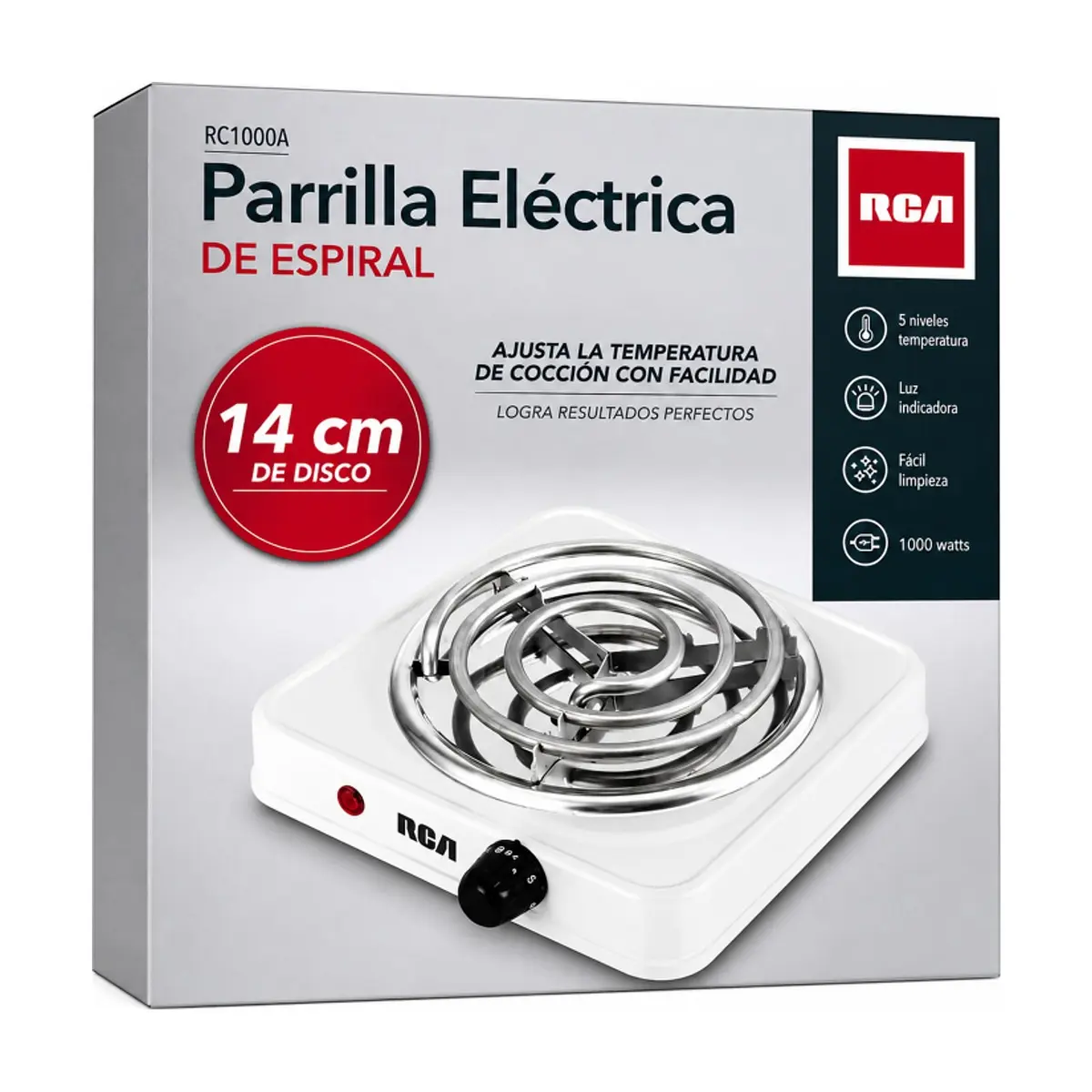Parrilla eléctrica de espiral 1000 W RCA RC1000A - Miniatura 3