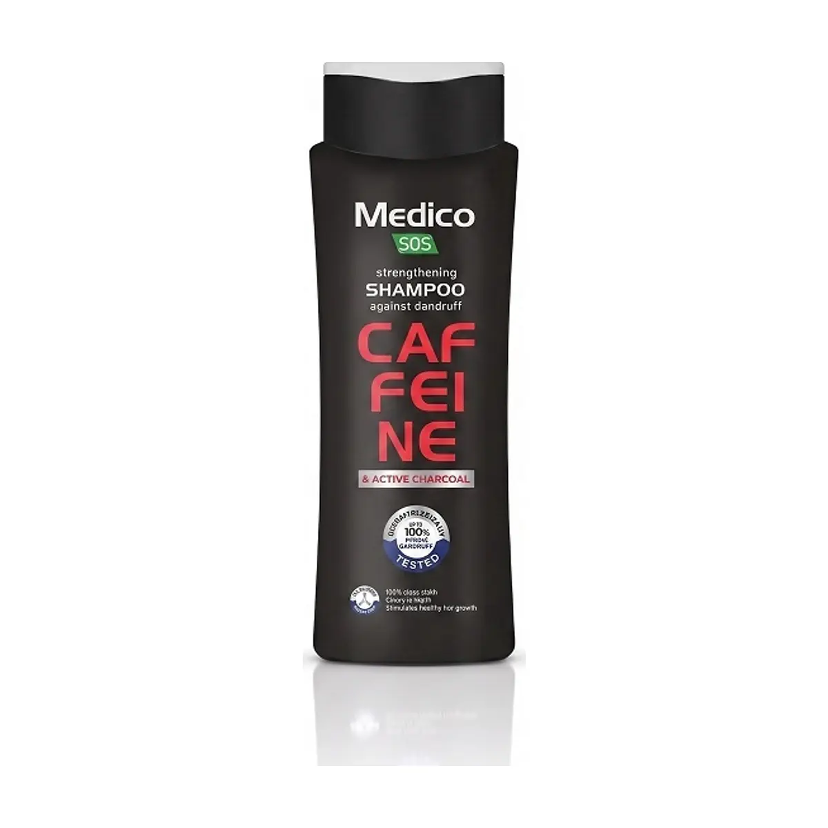 Champú de Cafeína y Carbón Activo (390 ml) MEDICO SOS