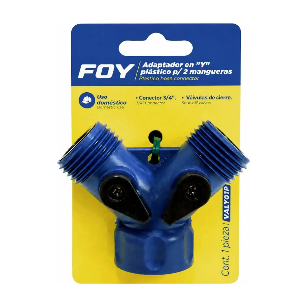 Adaptador en Y plástico para mangueras Foy VAL01P - Thumbnail 2