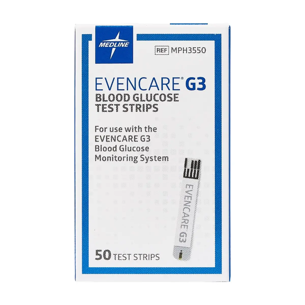 Tiras reactivas de glucosa en sangre EvenCare G3 Medline (50 U) - Thumbnail 2