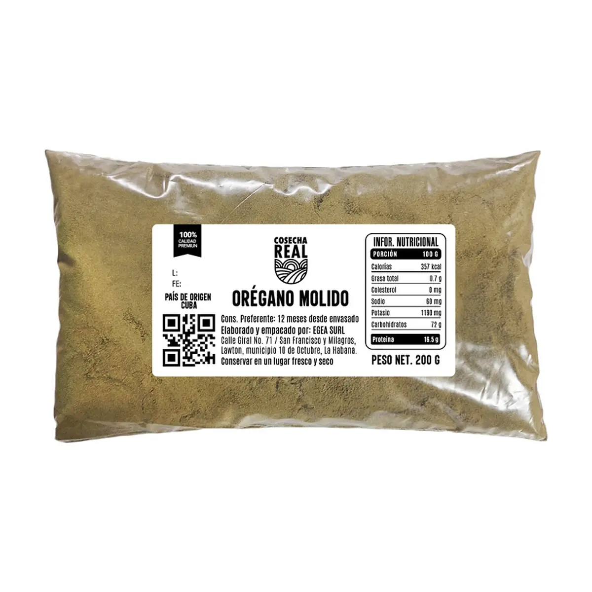 Orégano molido Cosecha Real (200 g / 7.05 oz)