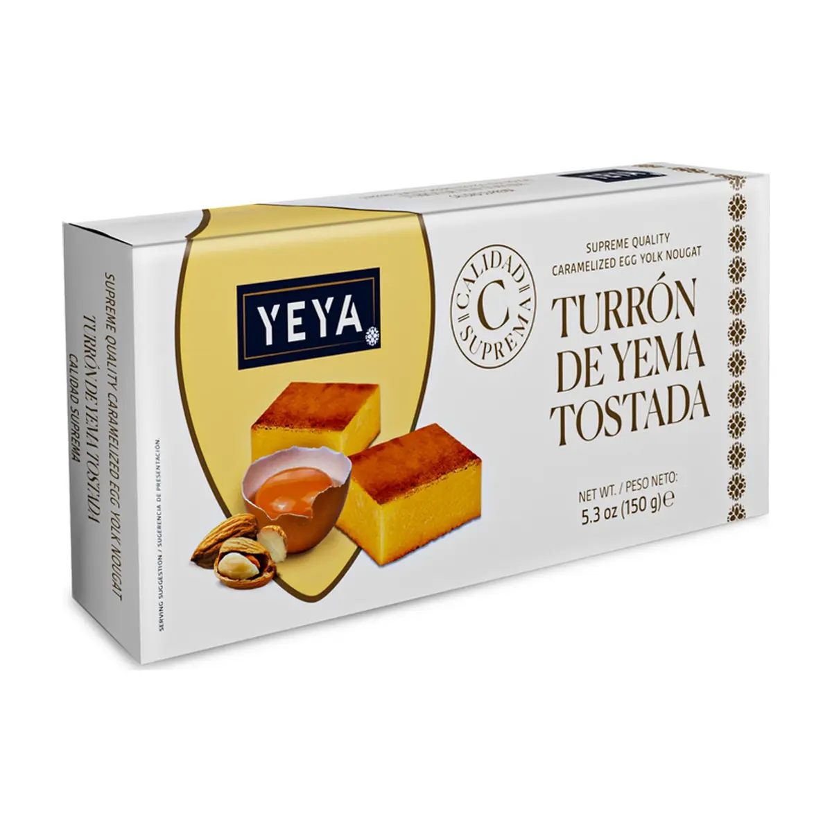 Turrón de Yema Tostada Calidad Suprema YEYA (150 g / 5.3 oz)