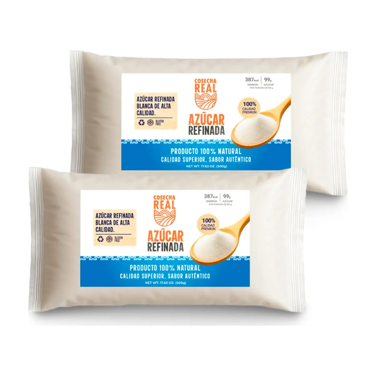 Azúcar blanca refinada Cosecha Real (2 x 500 g / 1.1 lb) - Imagen 1