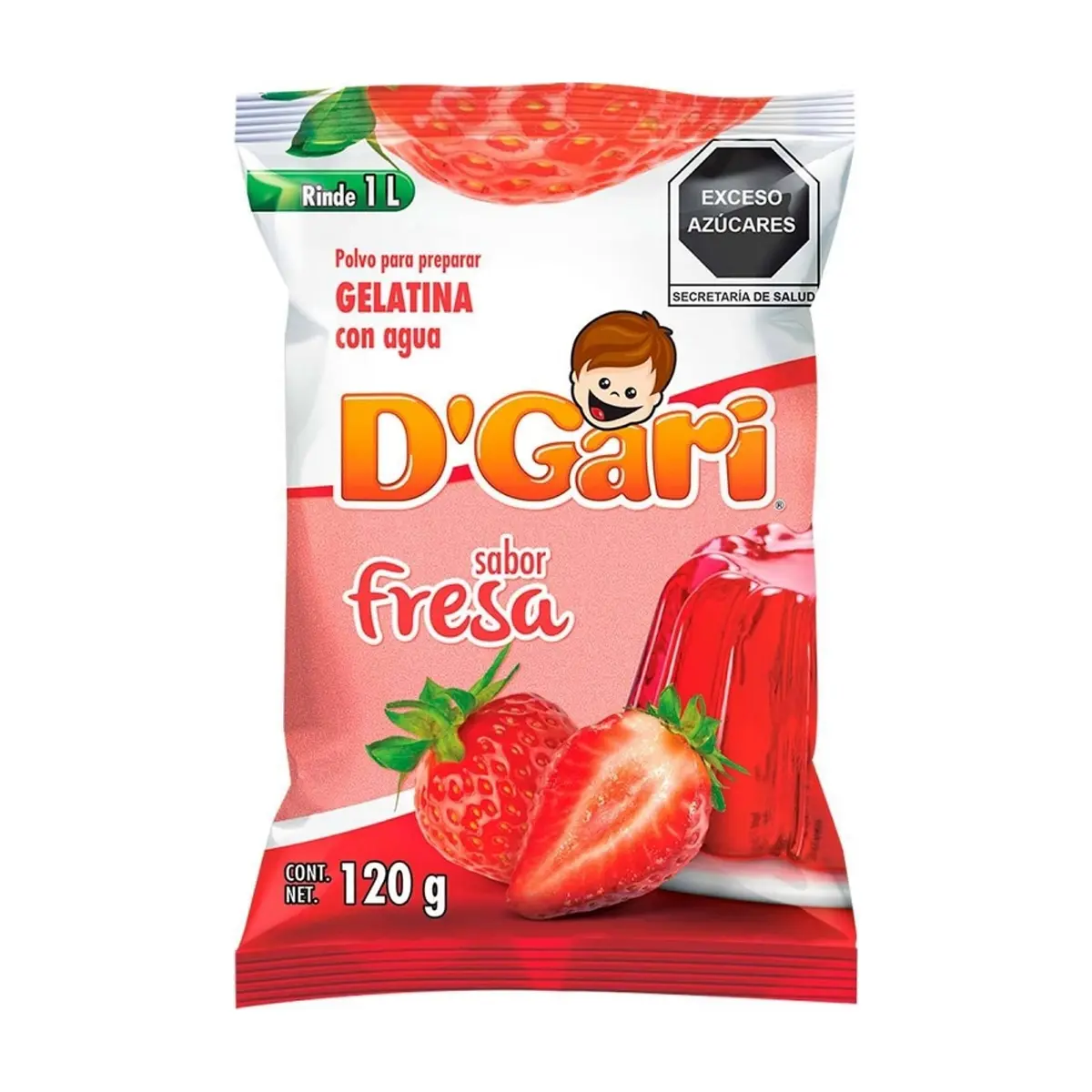 Gelatina sabor fresa D'Gari (120 g / 4.2 oz) - Thumbnail 4