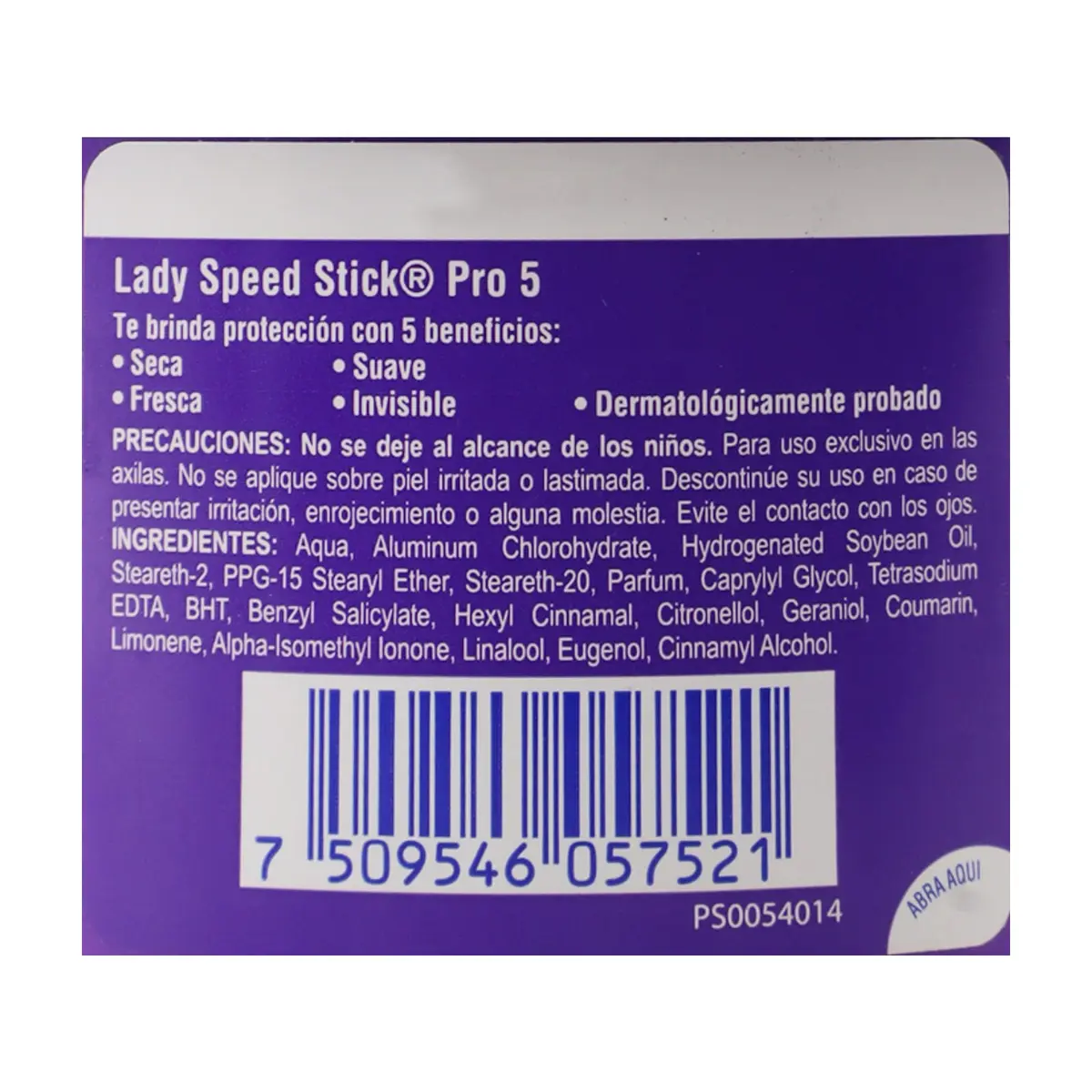 Desodorante Roll On Lady Speed Stick Pro5 (50 ml / 1.69 oz fl) - Miniatura 5
