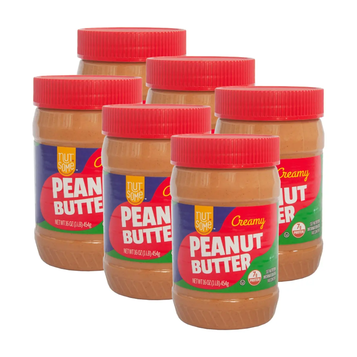 Mantequilla de maní cremosa Nut Some (6 x 454 g / 1 lb)