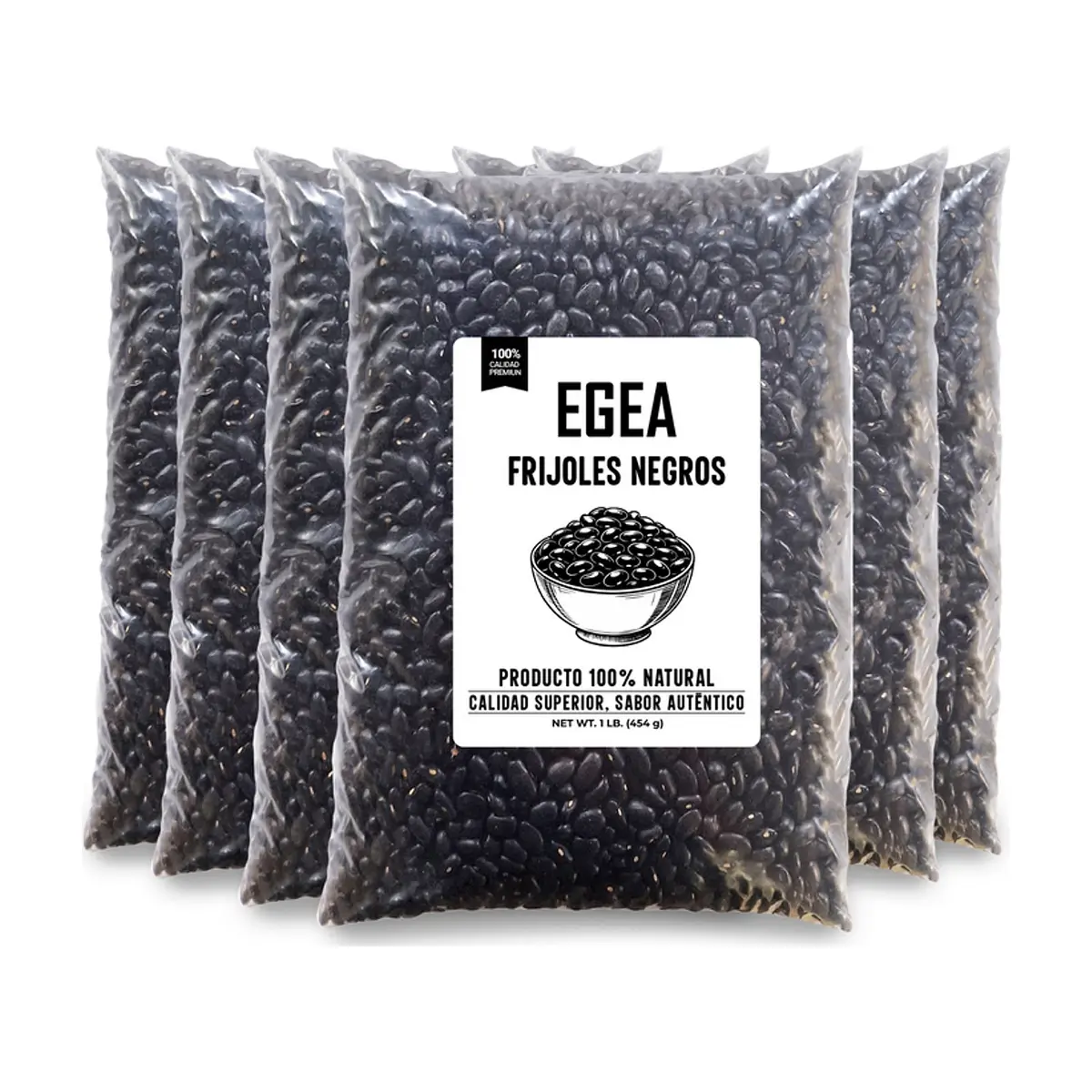 Frijoles negros EGEA (6 x 454 g / 1 lb)