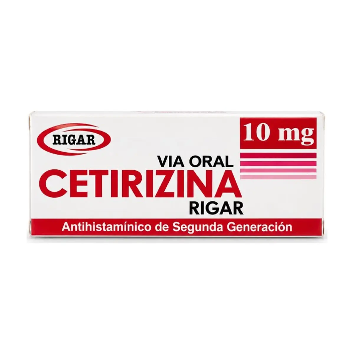Cetirizina (10 tabletas x 10mg) RIGAR - Imagen 1