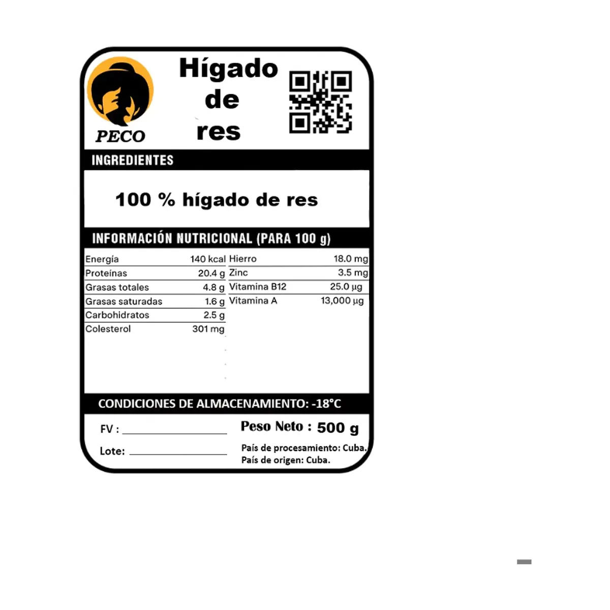 Hígado de res Peco (500 g / 1.1 lb) - Thumbnail 4