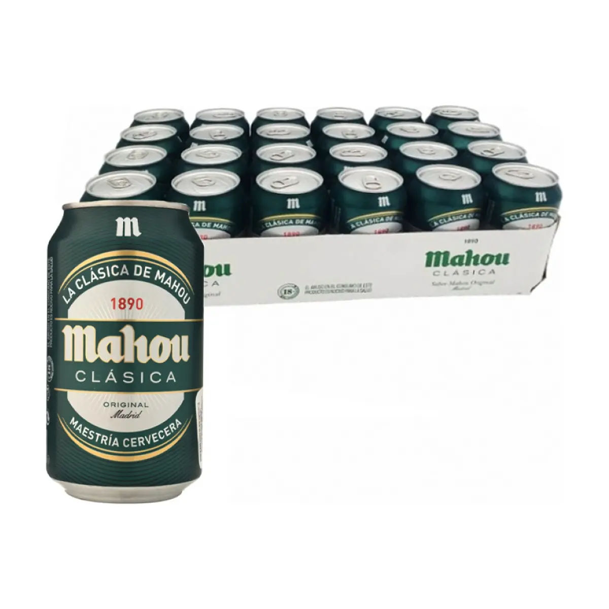 Cerveza clásica Mahou (24 x 330 ml) - Miniatura 1