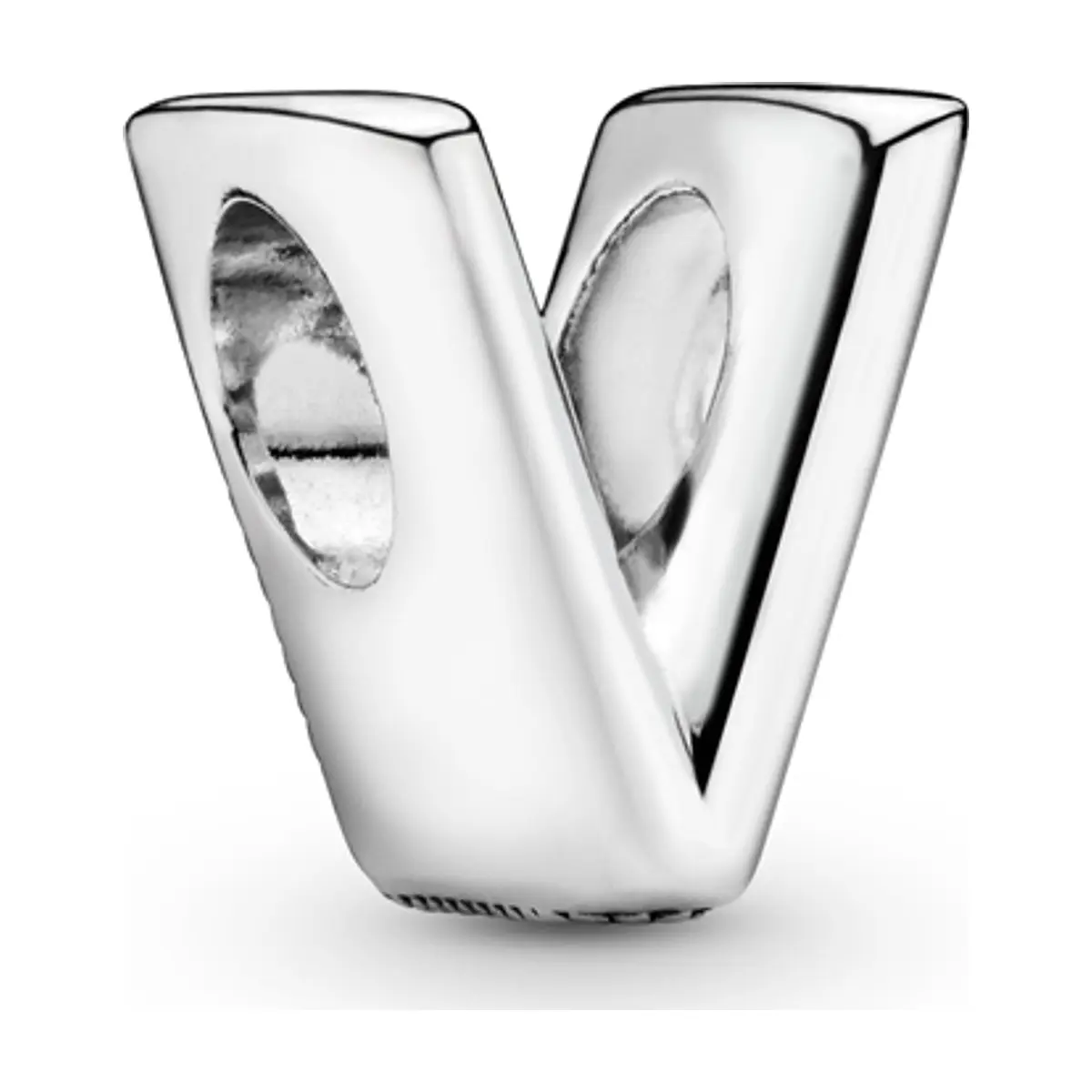 Charm de plata S925 estilo Pandora letra V