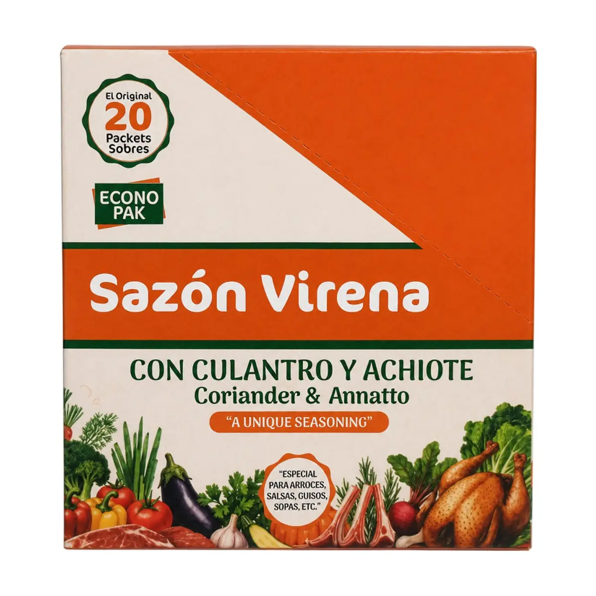 Sazón con culantro y achiote Virena (20 x 5 g) - Thumbnail 4