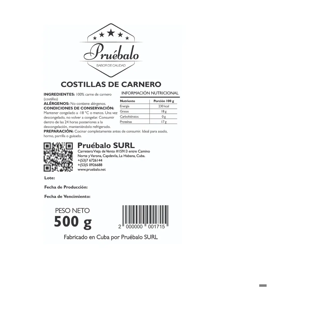 Costillas de carnero Pruébalo (500 g / 1.1 lb) - Miniatura 3