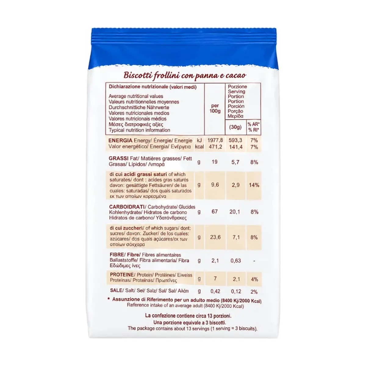 Galletas con nata y cacao Divella Briotti (400 g / 14.11 oz) - Thumbnail 2