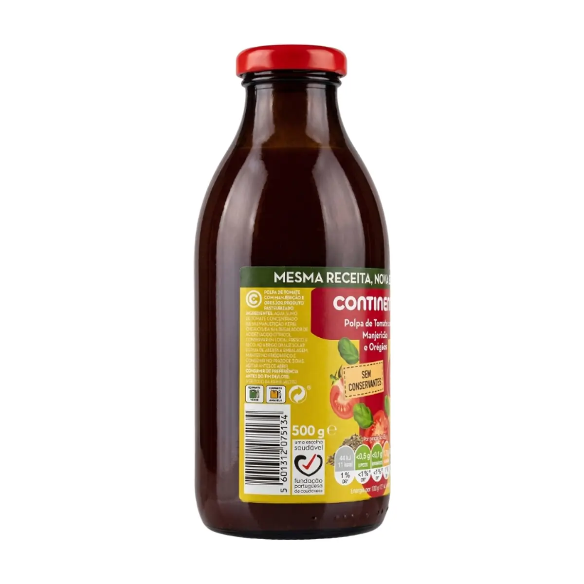 Pulpa de tomate con albahaca y orégano Continente (500 g / 17.64 oz) - Thumbnail 2