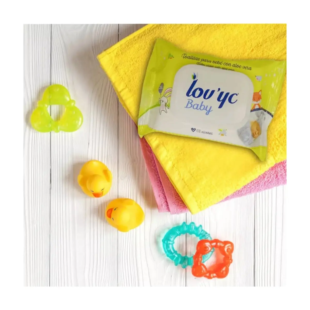 Toallitas húmedas para bebés con aloe vera Lov'yc Baby (72 U) - Thumbnail 4