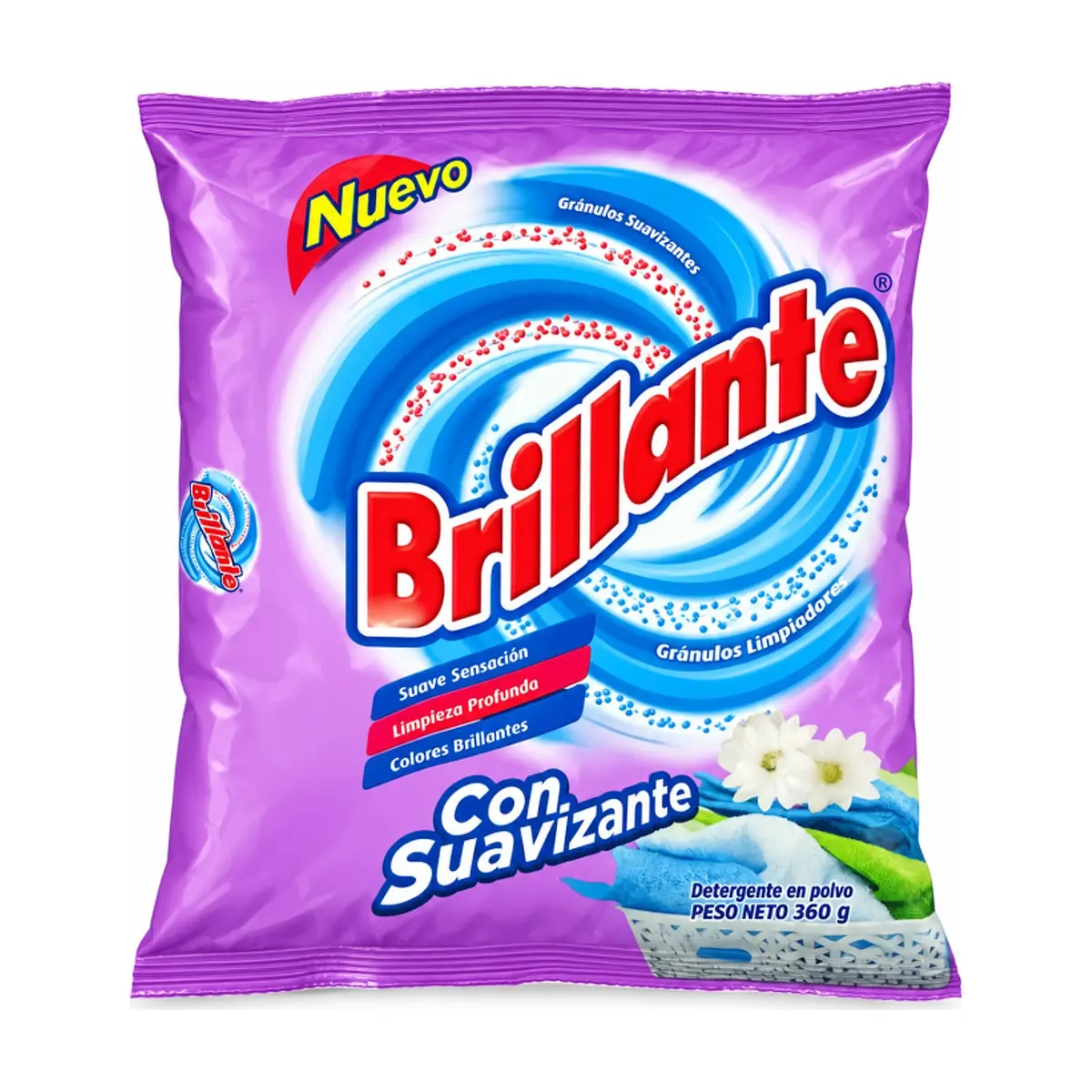 Detergente en polvo con suavizante Brillante (360 g / 12.70 oz)