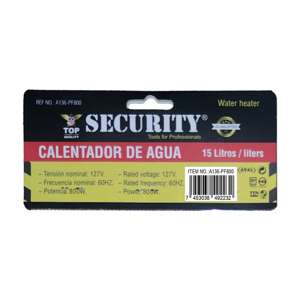 Calentador de agua de 110V / 60Hz / 800W Security - Thumbnail 4