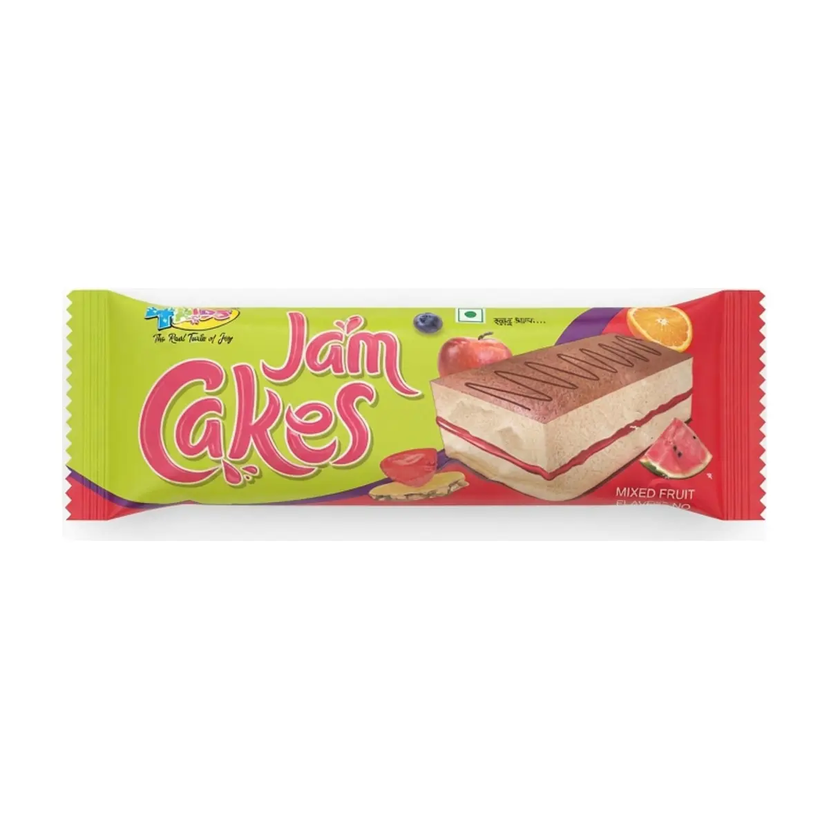 Pastelito de vainilla relleno con crema de frutas varias Jam Cakes 4Kids (25 g)
