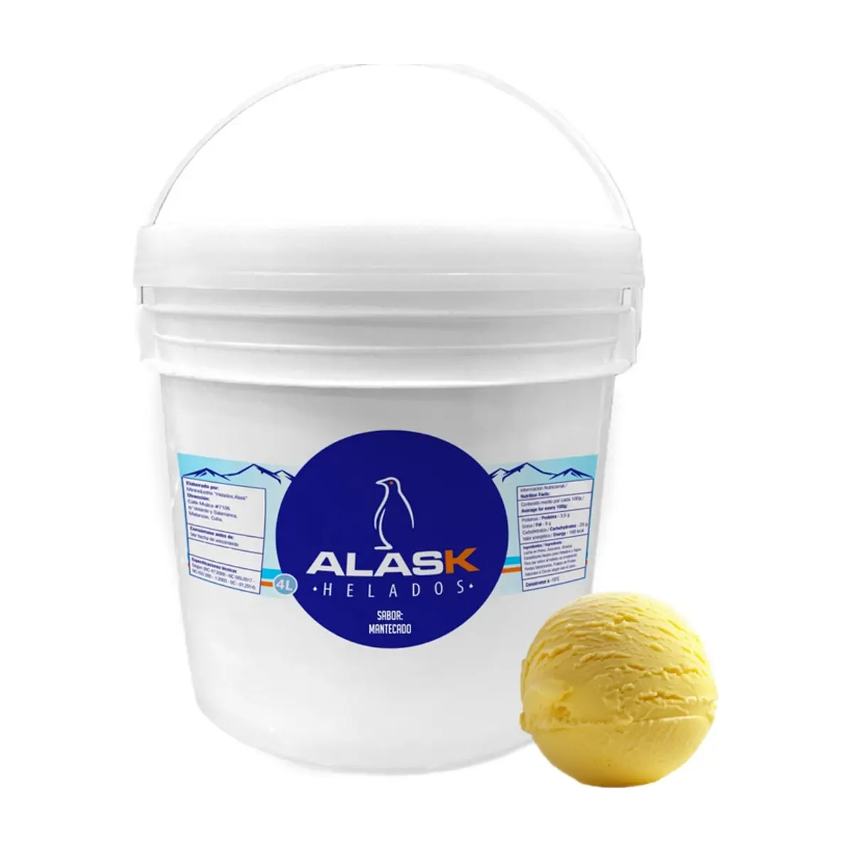 Helado de mantecado Alask (4 L)
