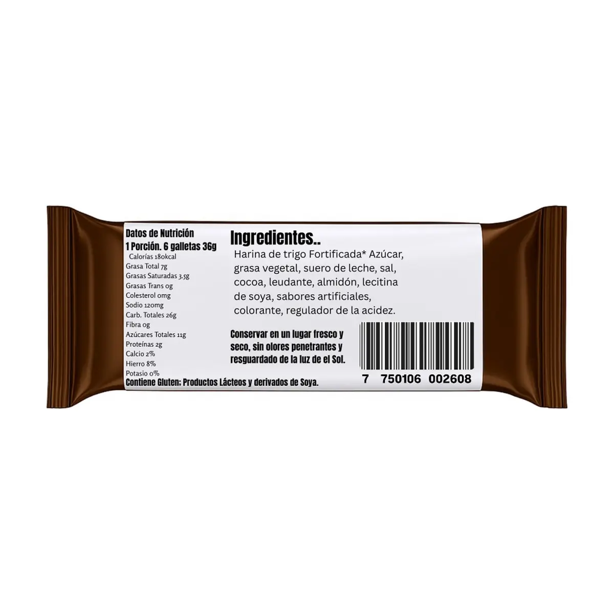 Galletas de chocolate con crema sabor vainilla Rellenitas GN (36 g / 1.27 oz) - Miniatura 4