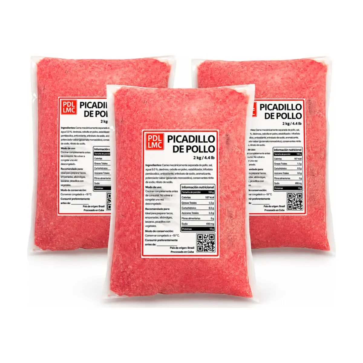 Picadillo de pollo PDL LMC (3 x 2 kg / 4.4 lb) - Imagen 1