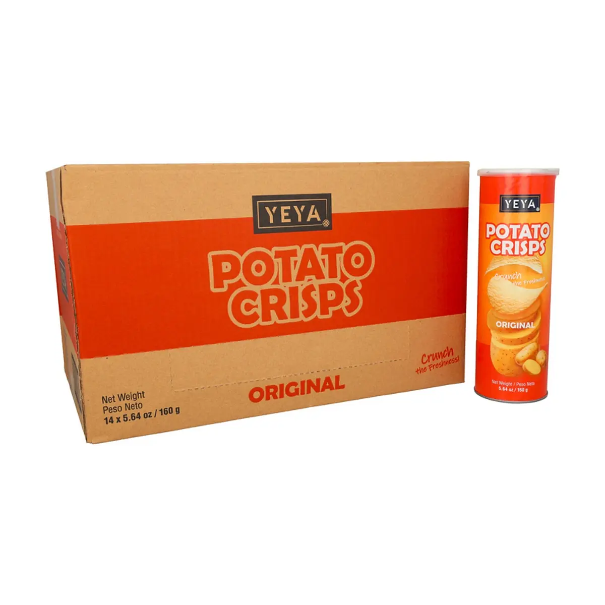 Papas fritas crujientes sabor original YEYA (14 X 160 g / 5.64 oz)