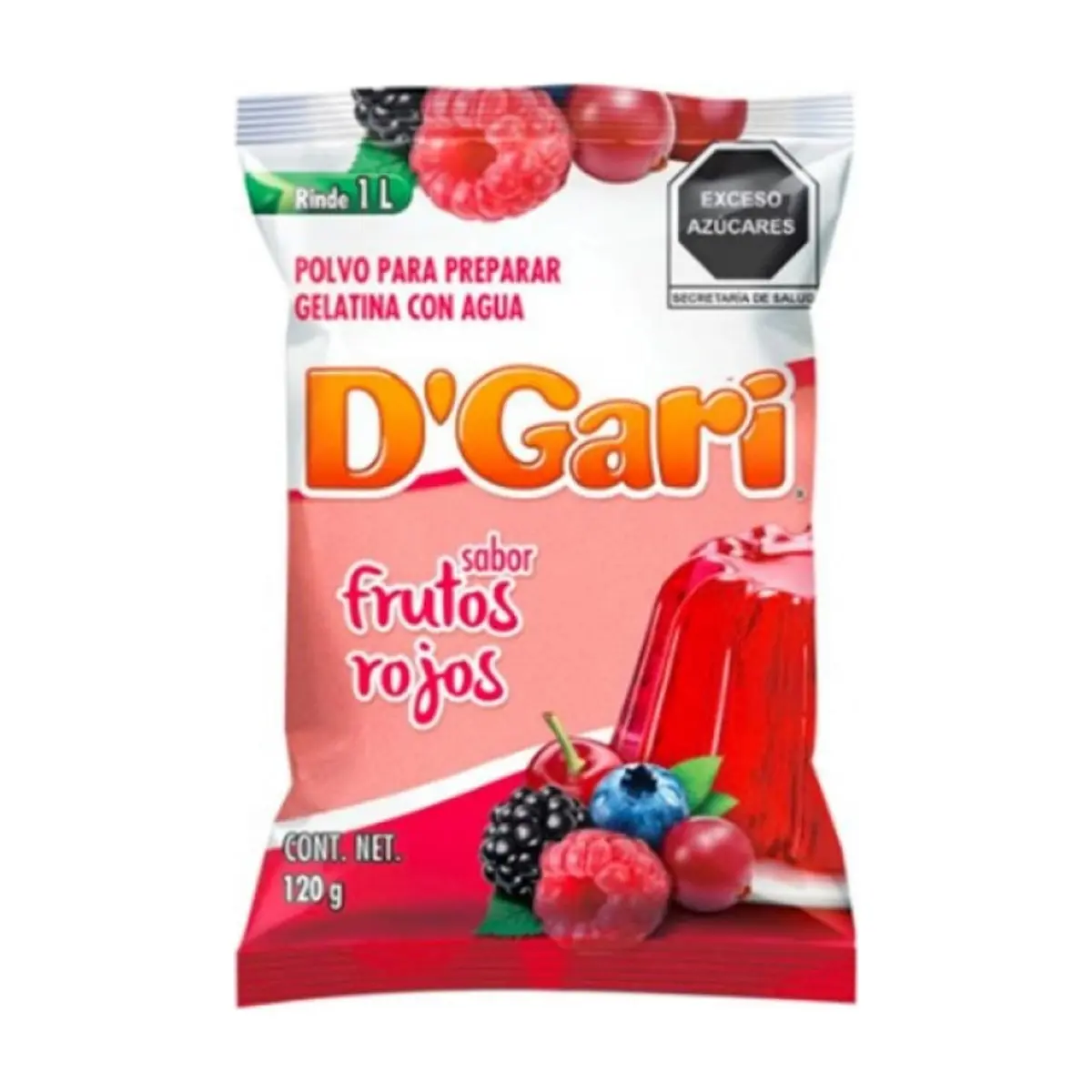 Gelatina sabor frutos rojos D'Gari (120 g / 4.2 oz) - Thumbnail 3